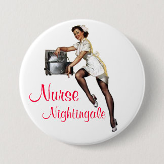 Nurse Nightingale Pin-Up 3 Inch Round Button