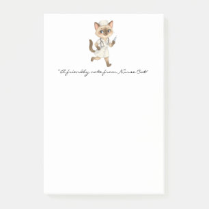 Nurse Notepad with Cute Cat Holding Coffee for Cat