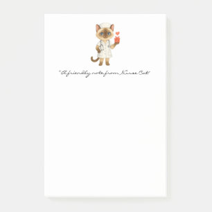 Nurse Notepad with Cute Cat Holding Gifts