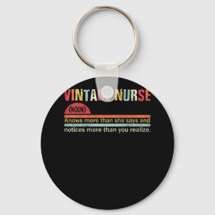 Nurse Noun Definition Knows More Than She Says Keychain