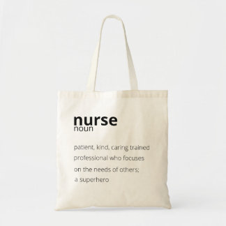 Nurse Noun Proud Hero Job Nursing Quote Tote Bag