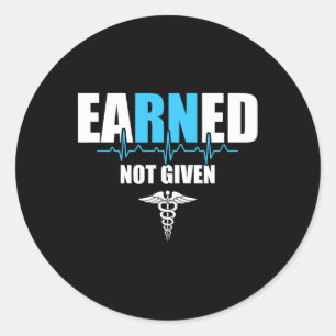 Nurse Nurse Practitioner Black Small Clic Fit Crew Classic Round Sticker