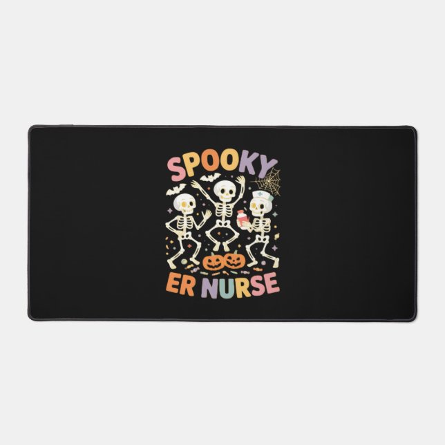 Nurse Nursing Cute Halloween Spooky Essential T-Sh Desk Mat (Front)