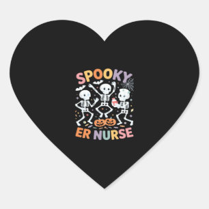 Nurse Nursing Cute Halloween Spooky Essential T-Sh Heart Sticker