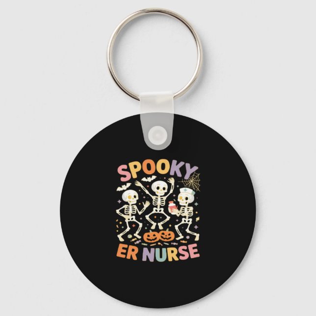 Nurse Nursing Cute Halloween Spooky Essential T-Sh Keychain (Front)