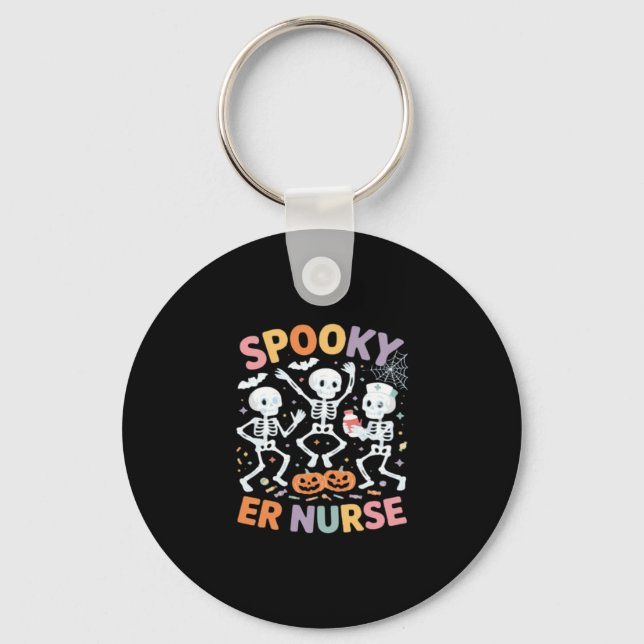 Nurse Nursing Cute Halloween Spooky Essential T-Sh Keychain (Front)