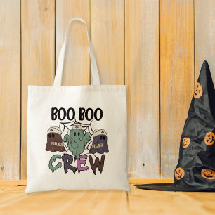 Nurse Nursing Halloween Boo Boo Crew Ghost Tote Bag