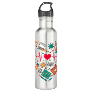 Nurse Nursing Heart Tool 710 Ml Water Bottle
