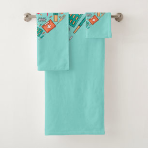 Nurse Nursing Heart Tool Bath Towel Set
