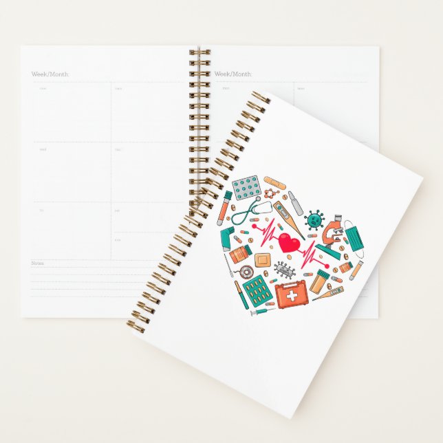 Nurse Nursing Heart Tool Planner (Display)