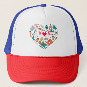 Nurse Nursing Heart Tool Trucker Hat