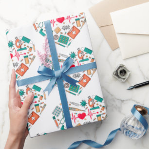 Nurse Nursing Heart Tool Wrapping Paper