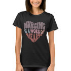 Nurse Nursing is a work of heart Retro Groovy