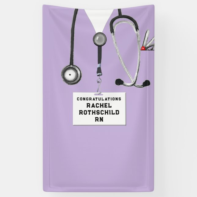 Nurse Nursing School Graduation Banner (Vertical)