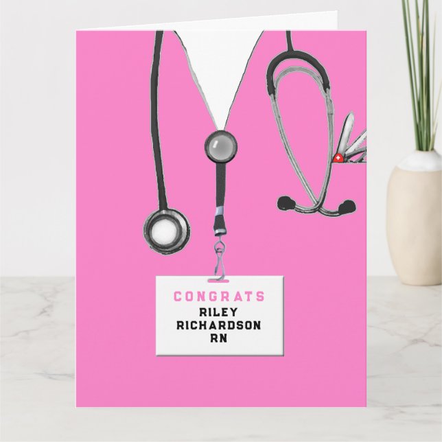 Nurse Nursing School Graduation Card (Front)