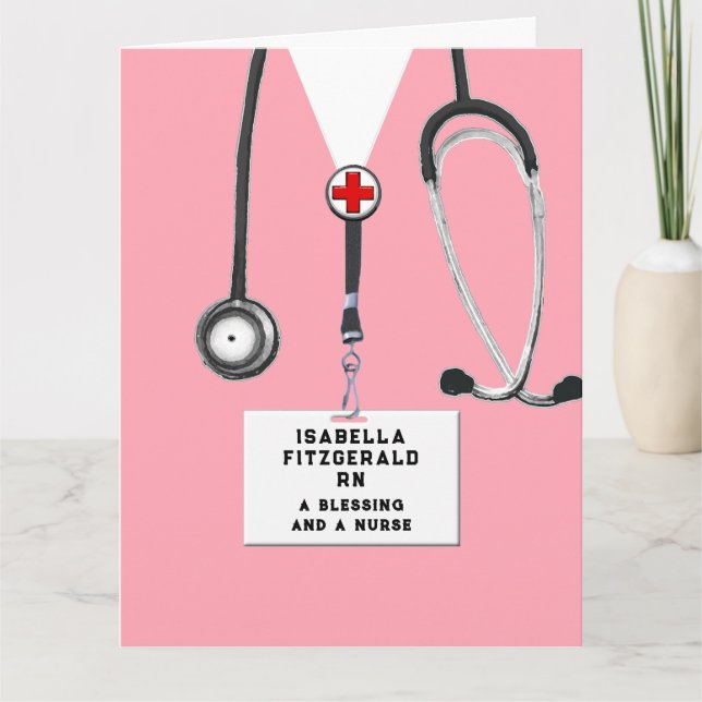 Nurse Nursing School Graduation Card (Front)