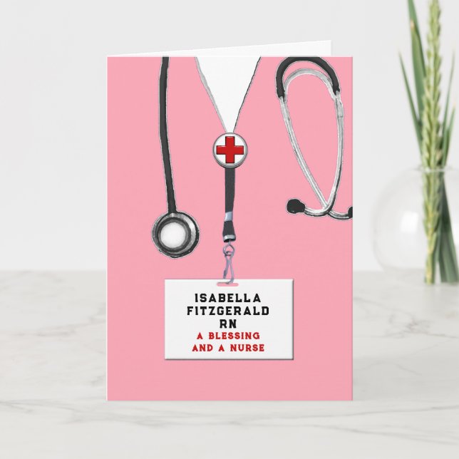Nurse Nursing School Graduation Card (Front)