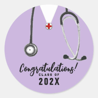 Nurse Nursing School Graduation Classic Round Sticker