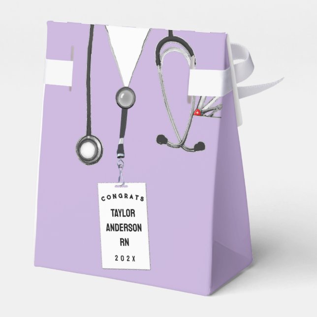Nurse Nursing School Graduation Favour Box (Back Side)