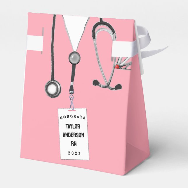 Nurse Nursing School Graduation Favour Box (Back Side)
