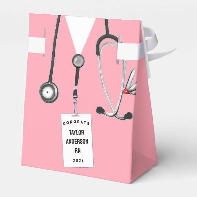 Nurse Nursing School Graduation Favour Box (Back Side)