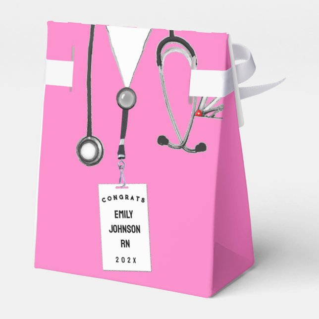 Nurse Nursing School Graduation Favour Box (Back Side)