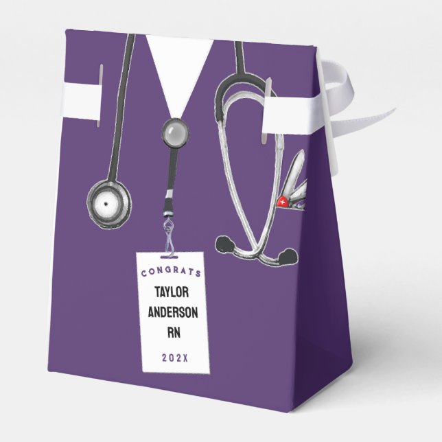 Nurse Nursing School Graduation Favour Box (Back Side)