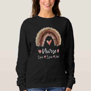 Nurse Nursing School Graduation Nurses Week Rainbo Sweatshirt