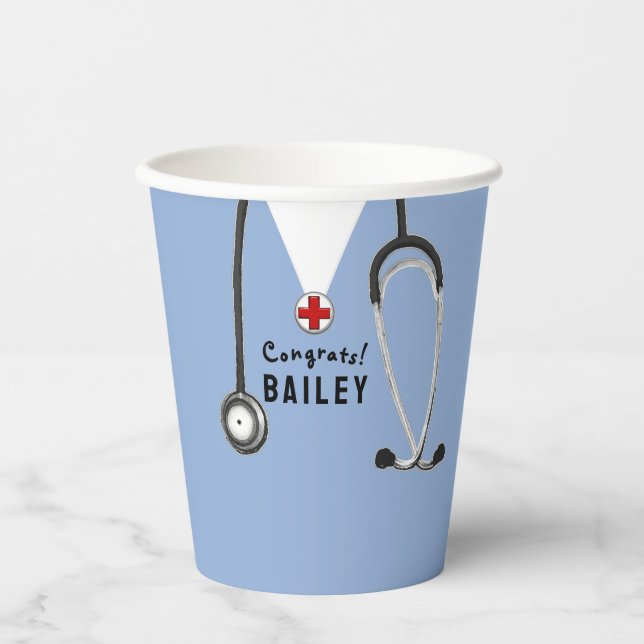 Nurse Nursing School Graduation Paper Cups (Front)