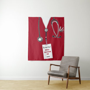 Nurse Nursing School Graduation Tapestry