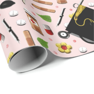 Nurse Nursing School Graduation Wrapping Paper