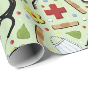 Nurse Nursing School Graduation Wrapping Paper