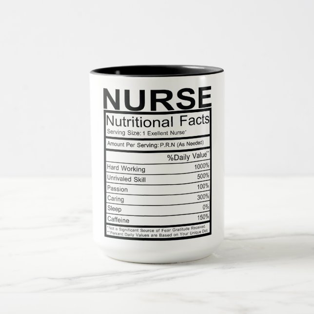 Nurse Nutritional Facts Mug (Center)