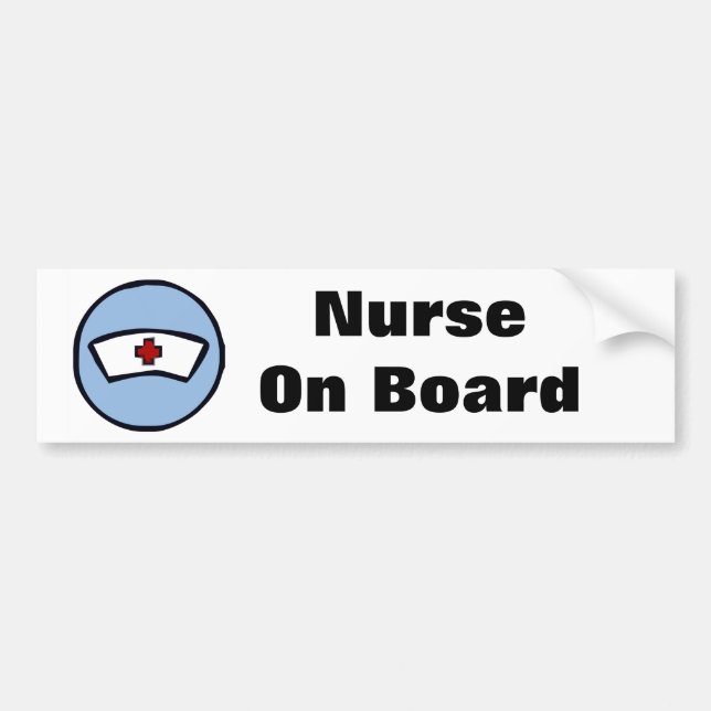 Nurse On Board Bumper Sticker (Front)
