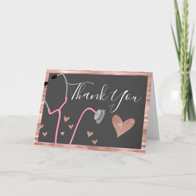 Nurse or Doctor Medical Thank You Card (Front)