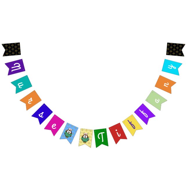 nurse owl - bunting banner (All)