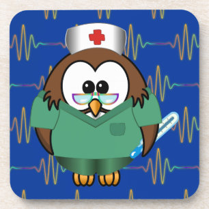 nurse owl coaster