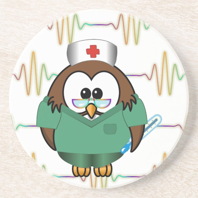nurse owl coaster (Front)