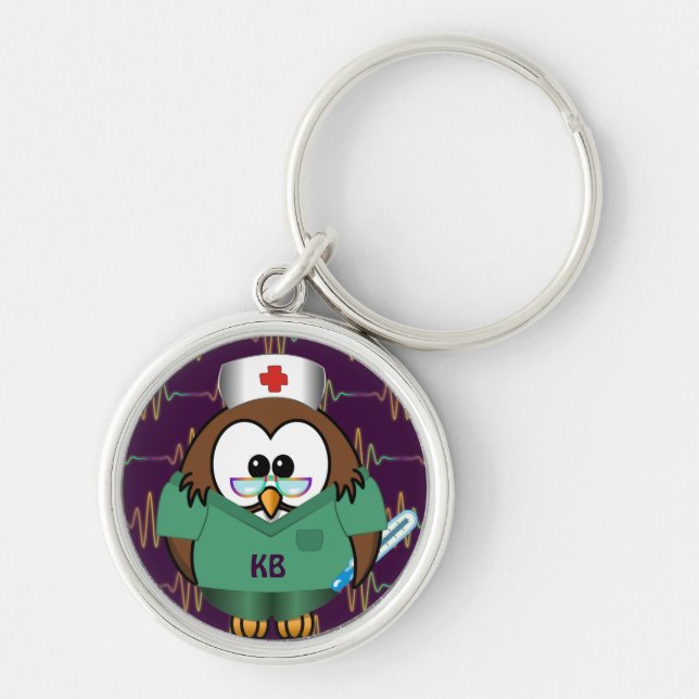 nurse owl keychain (Front)