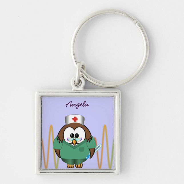 nurse owl keychain (Front)