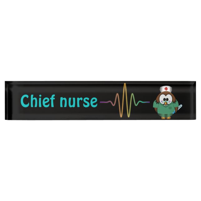 nurse owl nameplate (Front)