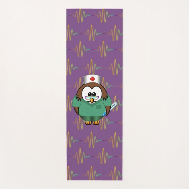 nurse owl - yoga mat (Front)