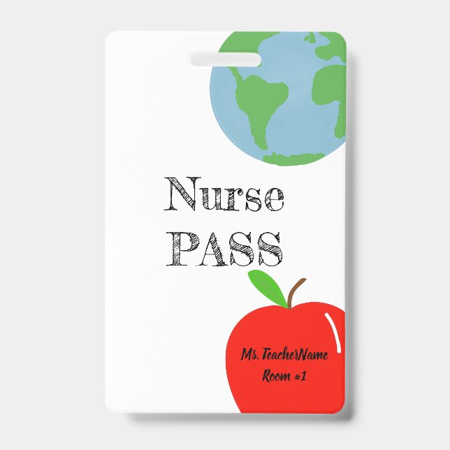 Nurse Pass Personalized Badge (Front)