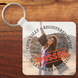 nurse passed nclex rn exam custom keychain