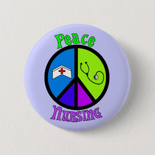 Nurse "Peace" Gifts For All Professionals 2 Inch Round Button
