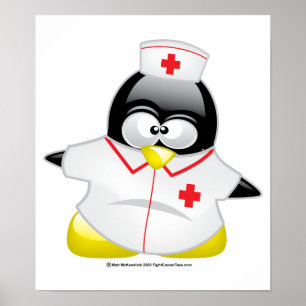Nurse Penguin Poster