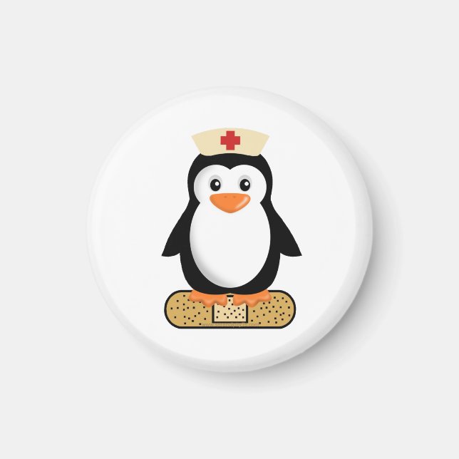 Nurse Penguin (w/Bandaid) Magnet (Front)