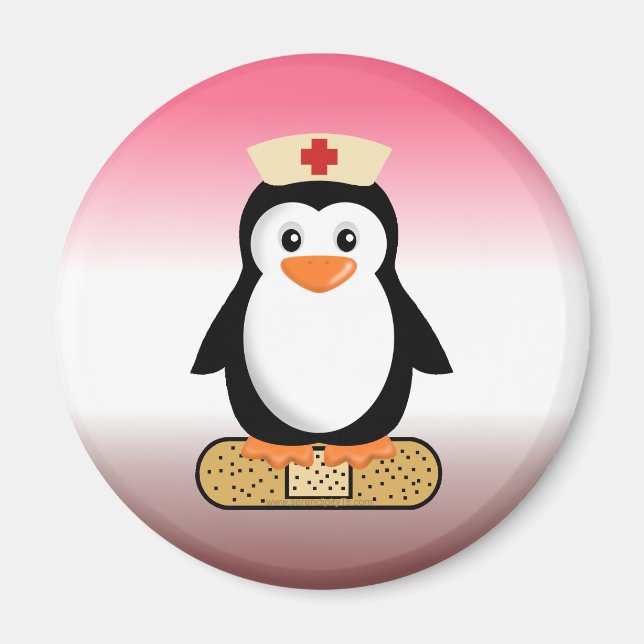 Nurse Penguin (w/Bandaid) Magnet (Front)