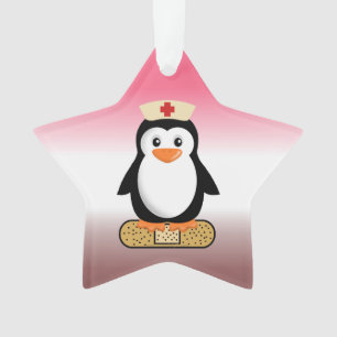 Nurse Penguin (w/bandaid) Ornament