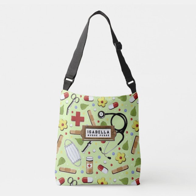 Nurse Personalized Gift Idea Crossbody Bag (Front)